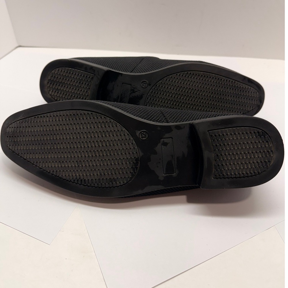 Uubaris Mens Mesh Dress Loafers Black Slip On Knit Shoes SM010 Size 12 - Picture 4 of 5